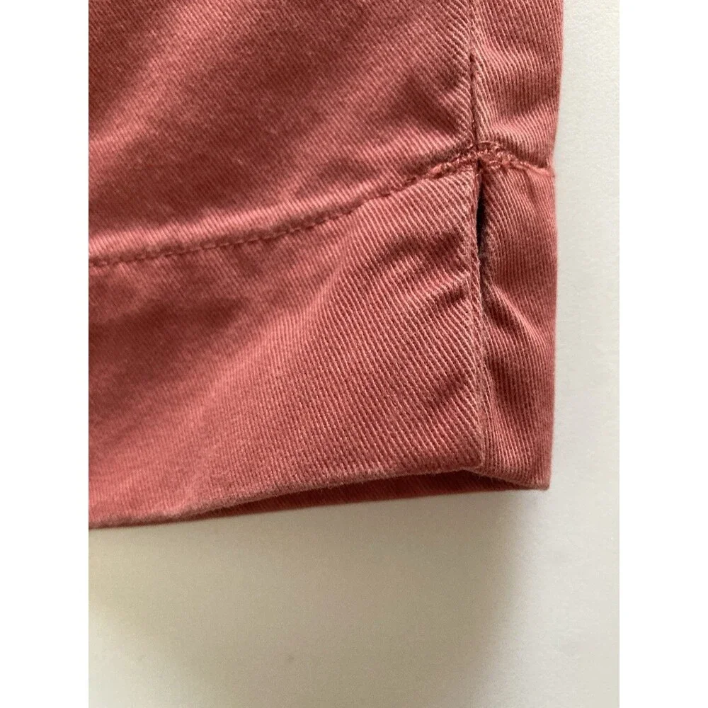 Eddie Bauer Capris 18W High Rise Rose Cotton Excellent Condition Elastic Waist